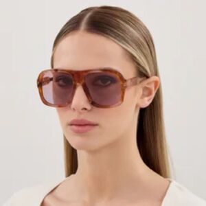 NEW Authentic Chloe Sunrise Havana Tortoise Shell Sunglasses 58-17